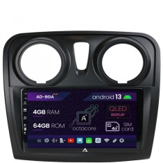 Navigatie Dacia Logan Sandero, Android 13, A-Octacore 4GB RAM + 64GB ROM, 9 Inch - AD-BGA9004+AD-BGRKIT376