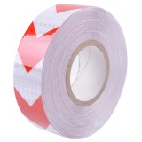 Cumpara ieftin Banda reflectorizanta adeziva tip fagure - SAGEATA ROSU-ALB (rola 5cm x 25m), AVEX