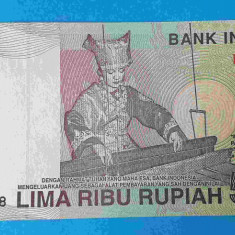 Bancnota veche Indonezia 5000 Rupiah 2001 - UNC bancnota Necirculata SUPERBA