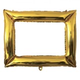 Balon Petrecere, Folie, Rama, Culoare Auriu, Dimensiuni 101x84cm