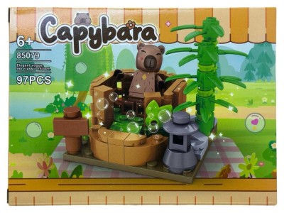 Set constructie tip lego Capybara in spa - 97 piese, model 85079 foto
