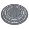 Covor ALLURE 1960 cerc Cheie greacă, cadru - Structural, elegant, glamour gri, cerc 100 cm