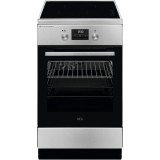 Aragaz AEG CIB56491BM, Electric, Inductie 4 zone de gatit, Booster, SteamBake, AirFry, Timer cu display electronic, Grill, Clasa A, 50 cm, Inox