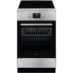 Aragaz AEG CIB56491BM, Electric, Inductie 4 zone de gatit, Booster, SteamBake, AirFry, Timer cu display electronic, Grill, Clasa A, 50 cm, Inox