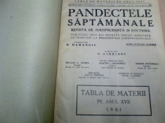 PANDECTELE SAPTAMANALE - 1941 foto