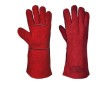 Manusi din piele pentru sudori, rosu, Portwest, 3XL