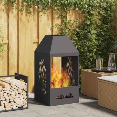 vidaXL Cuptor de foc Negru 50 x 50 x 100 cm Oțel laminat la rece
