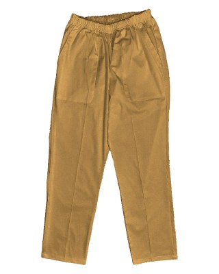 Pantaloni Medicali cu Elastic Pe Stil, Bej cu Elastan - XL, talia-1-100cm foto