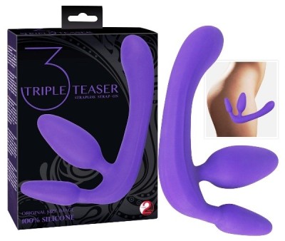 Strapon strapless Triple Teaser 20cm foto