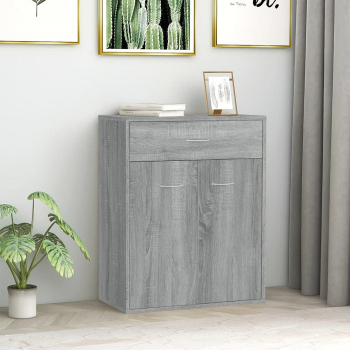 Gossi servanta, sonoma gri, 60x30x75 cm, lemn prelucrat