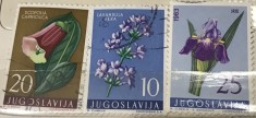 (M) Timbre serii Straine Flora Iugoslavia