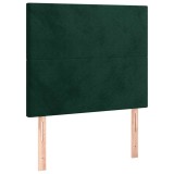 Cumpara ieftin Tablie de pat verde inchis 100x5x118/128 cm catifea