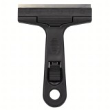 Cumpara ieftin Racleta neagra 13,9 x 10,1 x 2,6 cm, lama metalica retractabila, maner ergonomic, pentru geamuri, plite vitroceramice, adeziv si reziduuri
