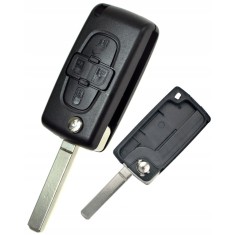 Carcasa cheie briceag Techstar cu 4 butoane pentru Peugeot 1007 &ndash; model flip compatibil BRE2247