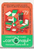 Bnk cld Calendar de buzunar - 1979 - Cartonajul Bucuresti