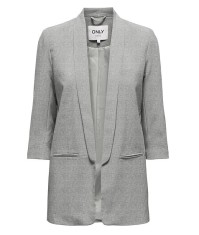 Sacou pentru femei ONLY Blazer, maneci 3 4, gri, marime 40 - OUTLET