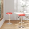 VidaXL Scaune de bar, 2 buc., roșu, piele ecologică 333099