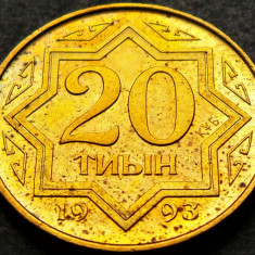 Moneda 20 TYIN - KAZAHSTAN, anul 1993 * cod 5237 - A.UNC / monetaria ҚҰБ