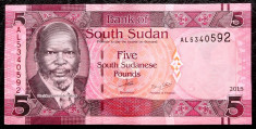 South Sudan 5 Pounds 2015 UNC necirculata ** foto