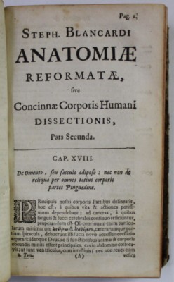 STEPH. BLANCARDI ANATOMIA REFORMATA SIVE CONCINNA CORPORIS HUMANI DISSECTIO , COLEGAT DE DOUA VOLUME, LYON , 1687 foto