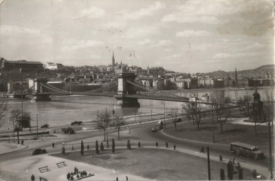 *Ungaria, poduri (3), Budapesta, c.p.i., circulata, 1960 foto