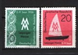 GERMANIA (DDR) 1956 &ndash; TARG LEIPZIG. SERIE NESTAMPILATA FARA GUMA, F143, Nestampilat