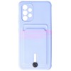 Husa Samsung Galaxy A32 Lavanda cu Suport Card, TPU Silicon, Protectie Camera