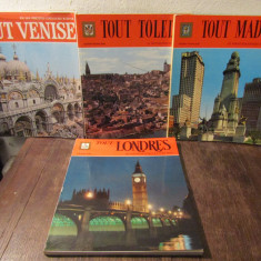 Set 4 albumme-ghid ale orașelor Madrid, Londra, Veneția, Toledo (limba franceză)