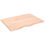 Cumpara ieftin Blat de baie, 80x60x2 cm, lemn masiv netratat