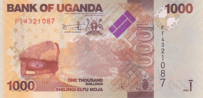 Bancnota Uganda 1.000 Shilingi 2022 - P49 UNC
