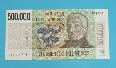 Argentina 500.000 Pesos 1980 &amp;#039;Fundacion de Buenos Aires&amp;#039; UNC serie: 71.197.177A foto