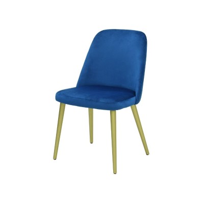 Scaun albastru de bucatarie din material sau piele ✔ model FOX foto