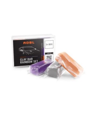 Set argila decontaminare agresiva/medie/blanda ADBL Clay Bar Rainbow 150g 3 buc foto