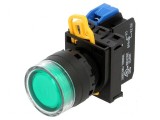 Comutator acţionat prin apăsare verde 22mm - Verde 22mm Push Button Switch