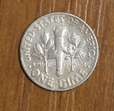 One dime 1964, SUA, argint foto