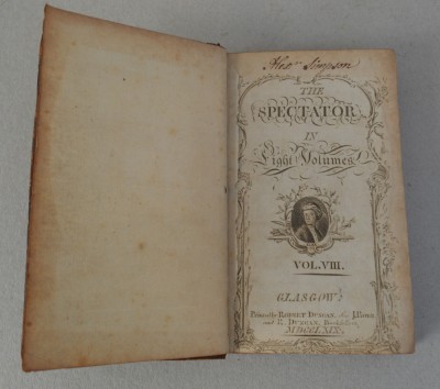 The Spectator volumul VIII 1769 foto