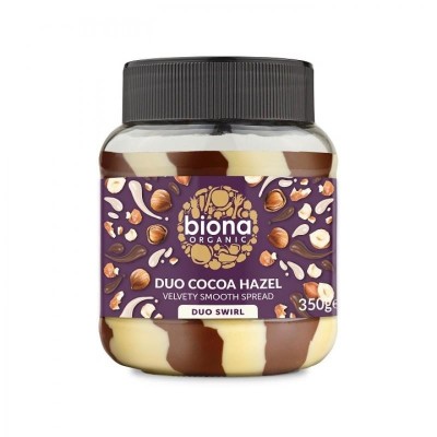 Crema de Ciocolata cu Alune Duo SWIRL Bio 350gr Biona foto