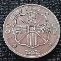 Spania 100 pesetas 1966 argint