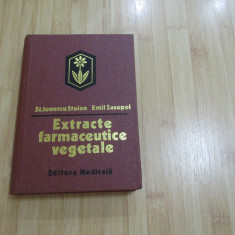 ST. IONESCU STOIAN--EXTRACTE FARMACEUTICE VEGETALE - 1977