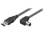Cablu USB 2.0 Goobay 5m USB A la USB B unghi negru PVC 95118
