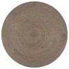 Gossi covor manual, gri, 120 cm, iuta, rotund