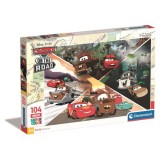 Puzzle Disney Cars 104 Piese , Maxi, Clementoni, 62x42 cm