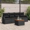 vidaXL Set de canapele pentru grădină 5 pcs Negru 55 x 55 x 37 cm 3356056