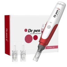 Creion cu Micro-Ace din Titan, Dr. Pen, Dermapen N2, 2x Rezerve 12 ace, Adancime 0.25 - 2.50 mm, 5 v