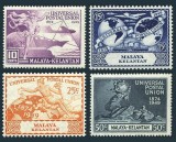 Malaya - Kelantan 1949 - Aniversare UPU, serie neuzata
