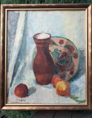 Ecaterina CRISTESCU DELIGHIOZ-Natură statică cu ceramică tradiţională