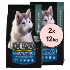 Farmina MO SP CIBAU dog SENSITIVE Fish MEDIUM &amp; MAXI 2 x 12 kg
