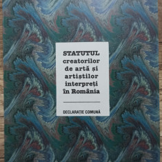 Statutul creatorilor de arta si artistilor interpreti in Romania 1998
