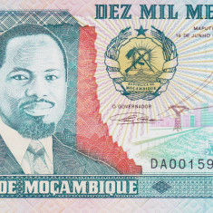 Bancnota Mozambic 10.000 Meticais 1991 - P137 UNC