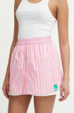 United Colors of Benetton fustă pantaloni culoarea roz, modelator, high waist